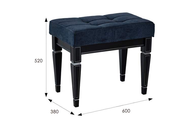 Банкетка Васко В 97Н венге/серебро-15