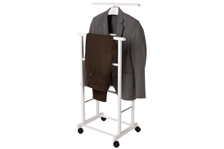 Вешалка костюмная на колесах В 22Н белый-2