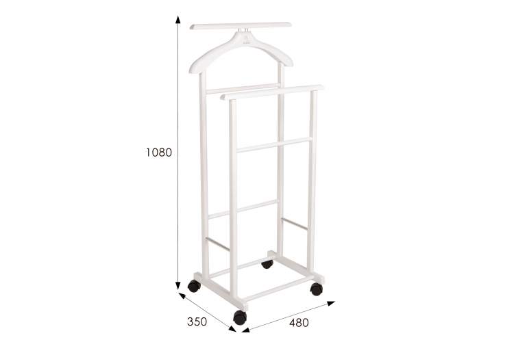 Вешалка костюмная на колесах В 22Н белый-4