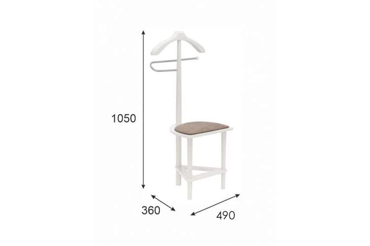 Вешалка костюмная с сиденьем В 26Н белый-8