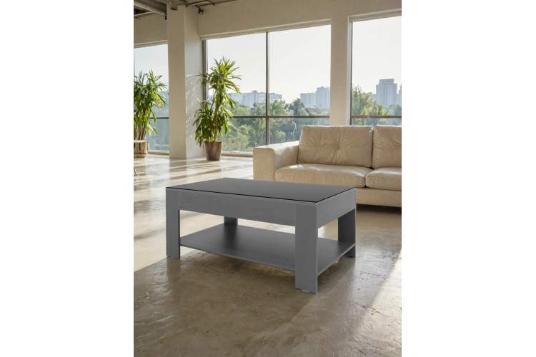 Стол журнальный BeautyStyle 26 графит темный U961/стекло черное-7