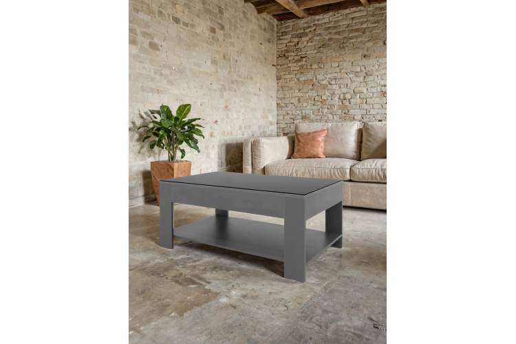 Стол журнальный BeautyStyle 26 графит темный U961/стекло черное-8