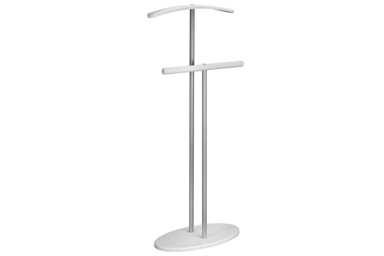 Вешалка костюмная Дэви 2 металлик/белый