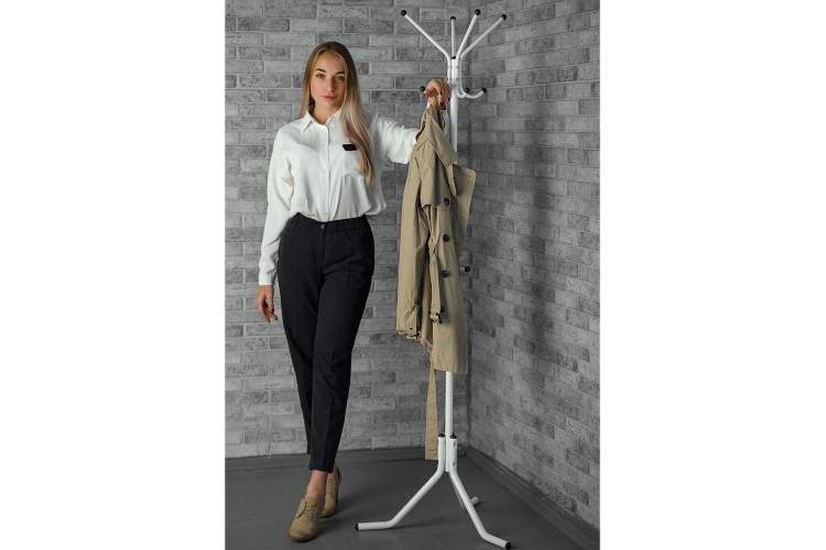 Вешалка напольная Пико 3 белый-13