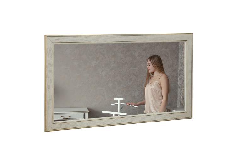 Зеркало Васко В 61Н белый ясень/золото 110 см х 60 см-2