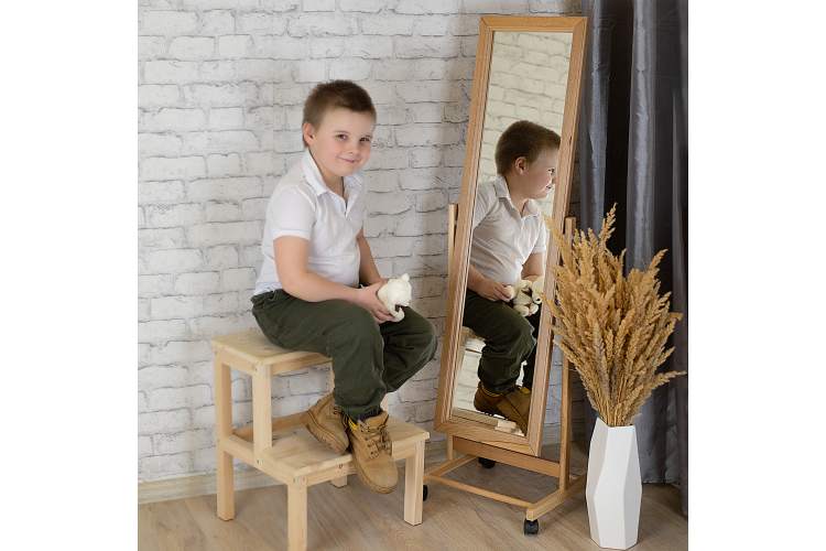 Зеркало напольное В 27Н светло-коричневый 137 см х 42,5 см-8