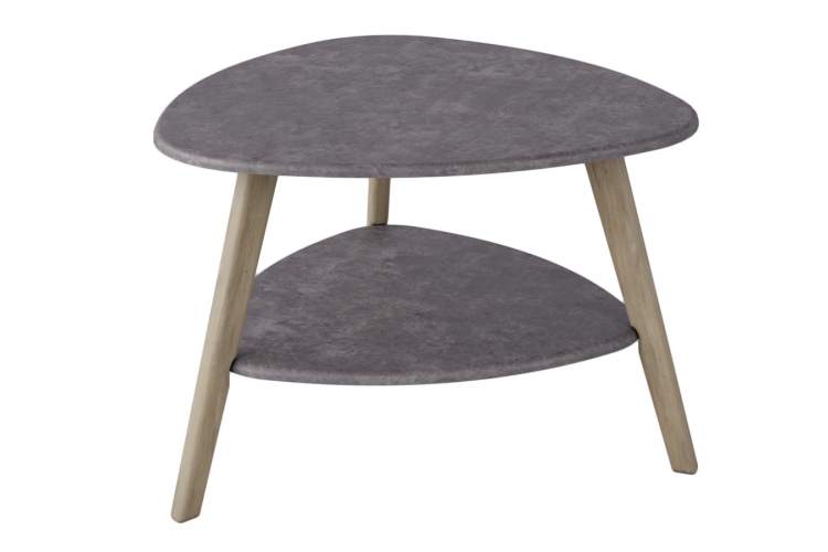 Стол журнальный Бруклин серый бетон/дуб сонома