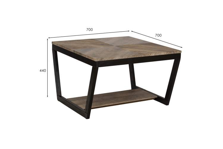 Стол журнальный BeautyStyle 32 дуб крымский состаренный/венге-17