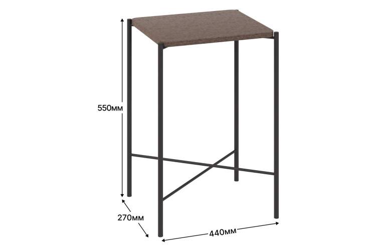 Стол журнальный Лори дуб браун/черный-8