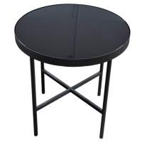 Стол журнальный МеталлАрт М011 МАЛЫЙ стемалит черный/черный в гостиную