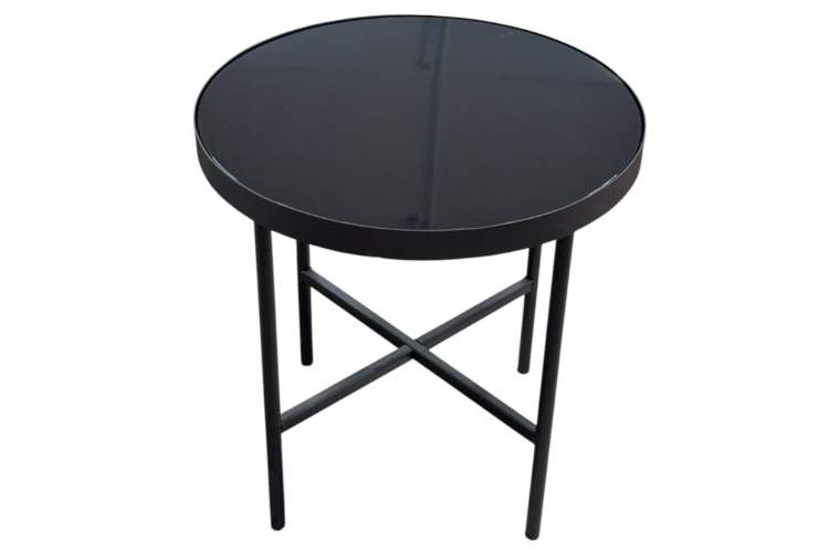 Стол журнальный МеталлАрт М011 МАЛЫЙ стемалит черный/черный