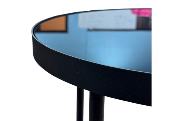 Стол журнальный МеталлАрт М011 МАЛЫЙ стемалит черный/черный-2