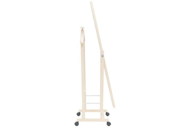 Вешалка костюмная с зеркалом на колесах В 24Н слоновая кость-3