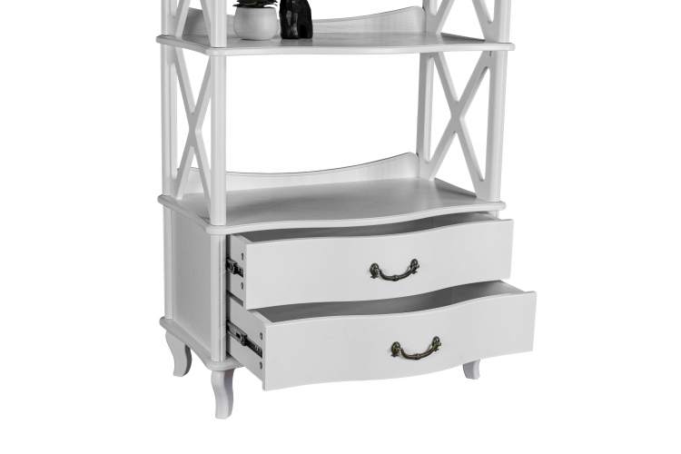 Этажерка Джульетта-4 широкая, молочный дуб Л-4