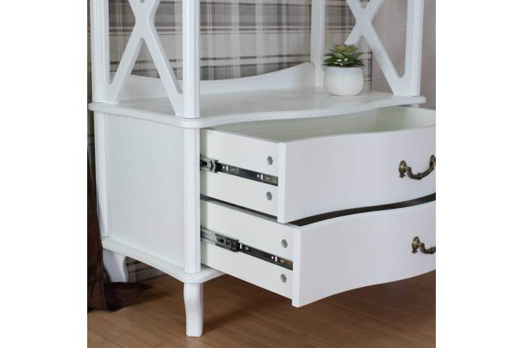 Этажерка Джульетта-4 широкая, молочный дуб Л-9