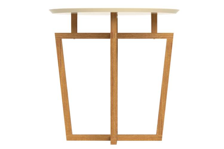 Стол журнальный Рилле 440 эмаль бежевый/бук-1