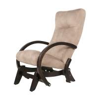 Кресло-качалка маятник Мэтисон ткань крем брюле, каркас венге структура