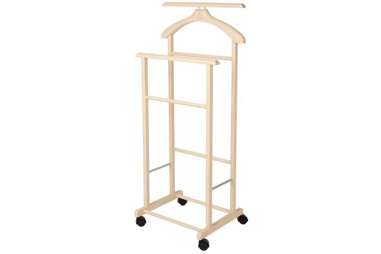 Вешалка костюмная на колесах В 22Н слоновая кость