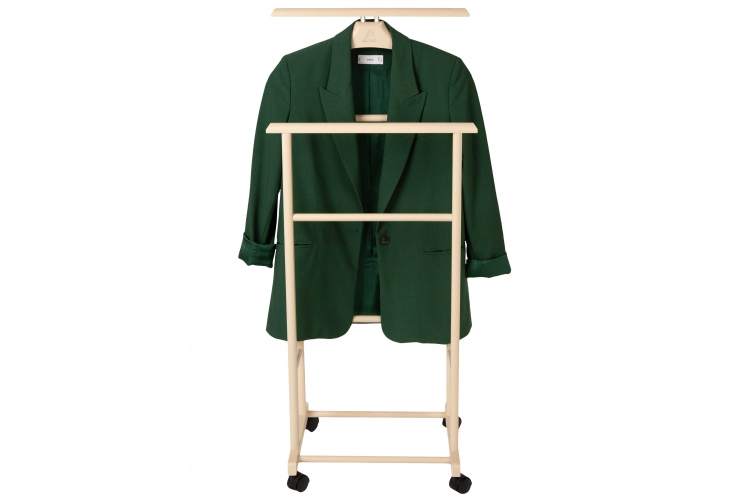 Вешалка костюмная на колесах В 22Н слоновая кость-2