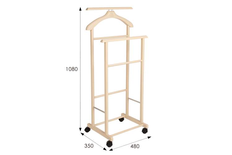 Вешалка костюмная на колесах В 22Н слоновая кость-4