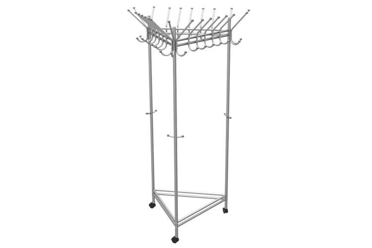 Вешалка напольная на колесах Пико 21 металлик