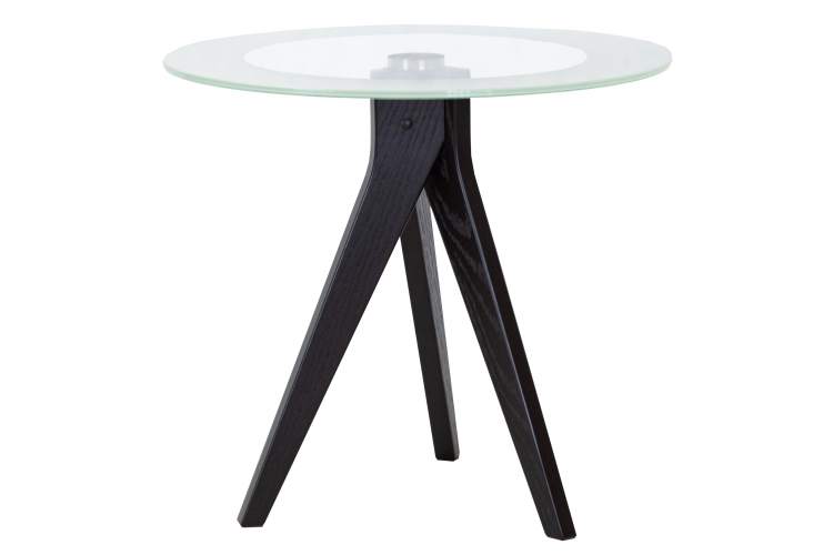 Стол журнальный Рилле 441 черный/стекло прозрачное-1