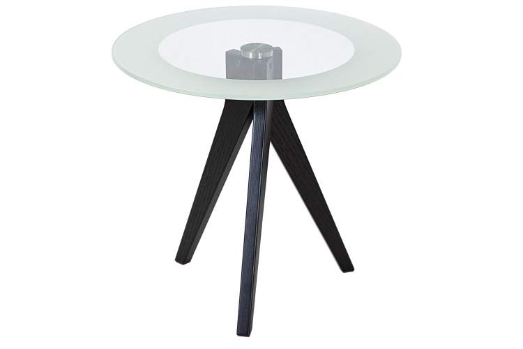 Стол журнальный Рилле 441 черный/стекло прозрачное-2