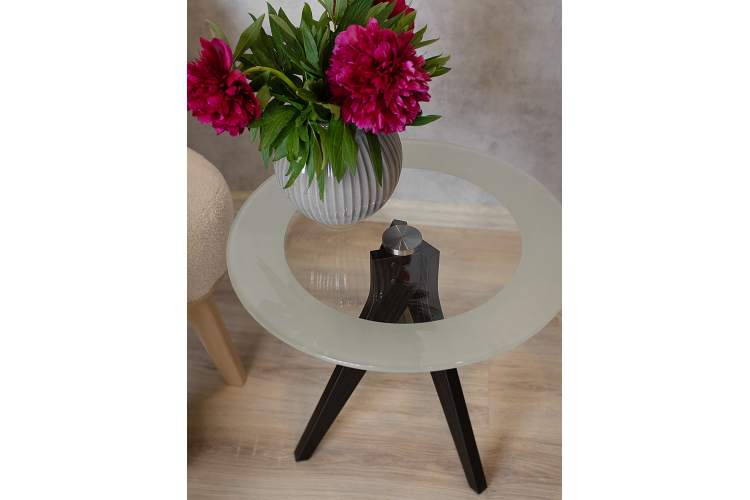 Стол журнальный Рилле 441 черный/стекло прозрачное-6