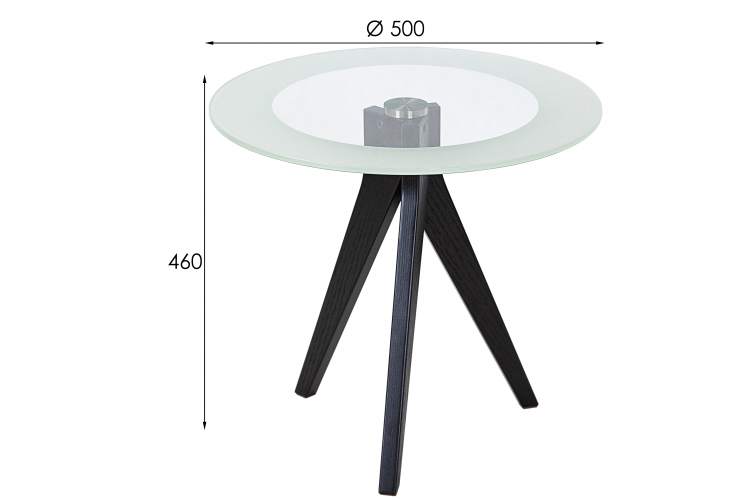 Стол журнальный Рилле 441 черный/стекло прозрачное-8