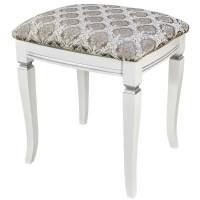 Банкетка Васко В 106Н белый/серебро, Маркус серебро