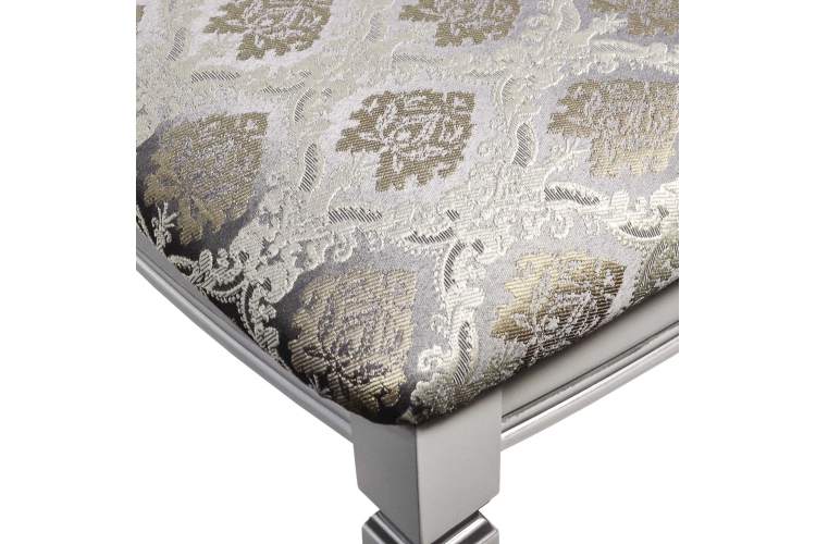 Банкетка Васко В 106Н белый/серебро, Маркус серебро-2