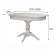 Стол обеденный Тарун 4 раздвижной белый/серебро 120/160*84