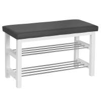 Банкетка BeautyStyle 4 белый/экокожа серый в гостиную