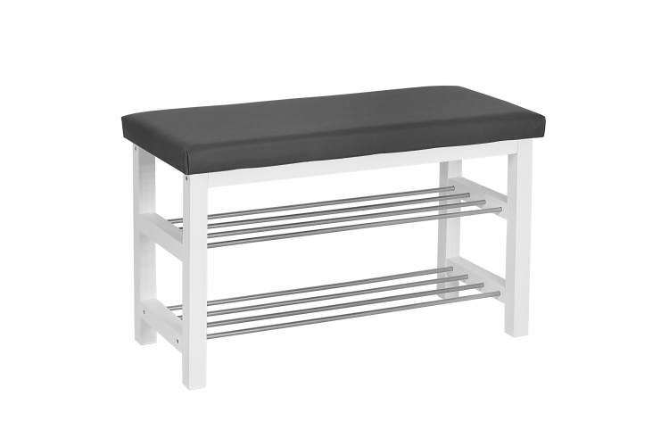 Банкетка BeautyStyle 4 белый/экокожа серый