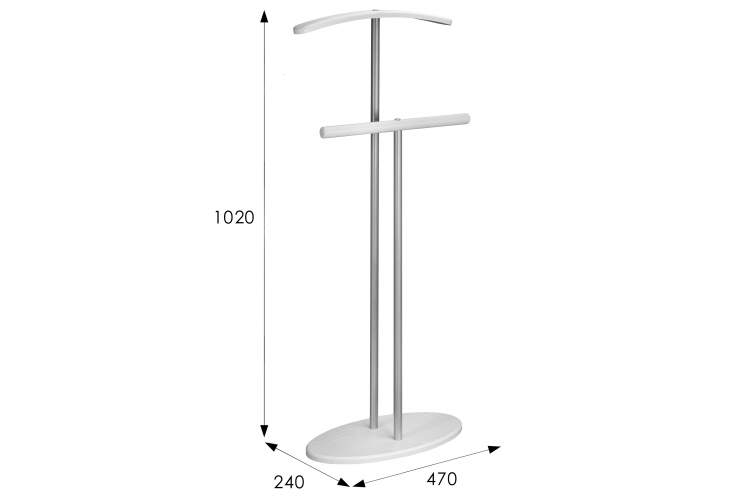 Вешалка костюмная Дэви 2 металлик/белый-4