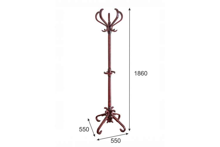 Вешалка напольная В 10Н махагон