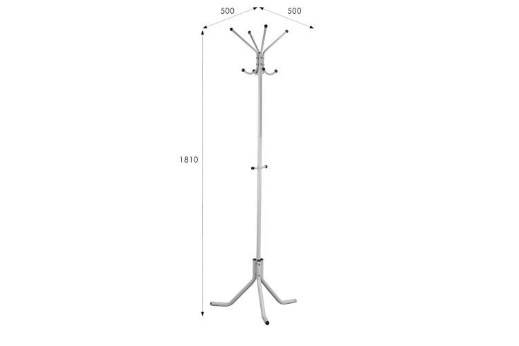 Вешалка напольная Пико 3 белый-9