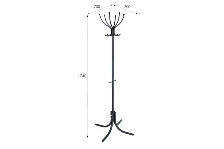 Вешалка напольная М 6 черный-3