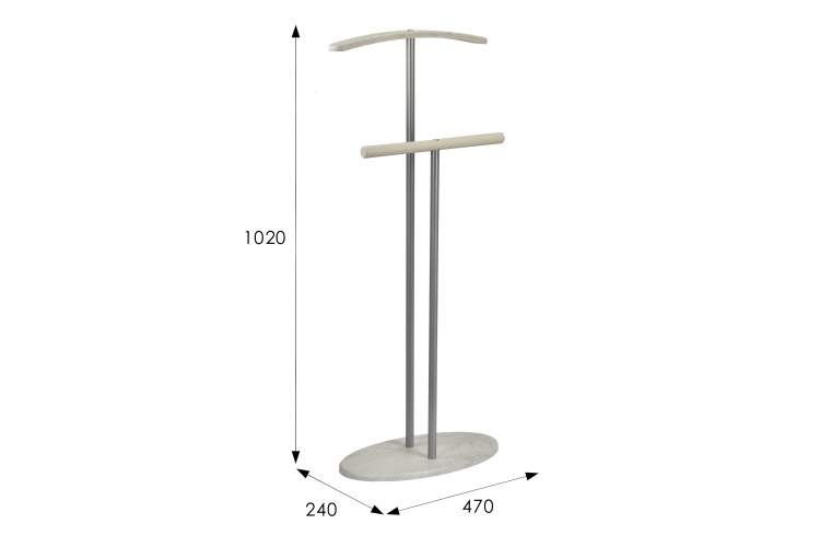 Вешалка костюмная Дэви 2 металлик/дуб дымчатый-8