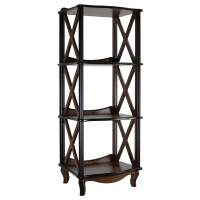 Этажерка-стеллаж Джульетта 3 уровня, орех Л