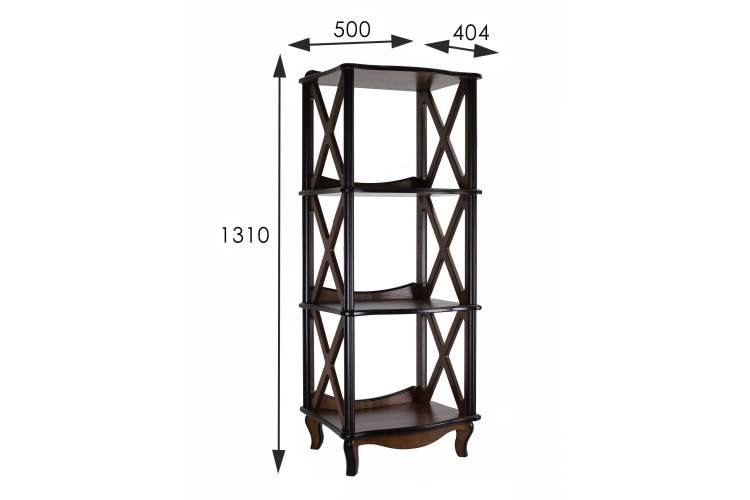 Этажерка-стеллаж Джульетта 3 уровня, орех Л-1