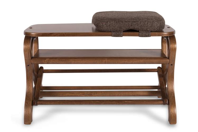 Обувница Диана средне-коричневый/ткань-1