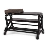 Обувница Диана темно-коричневый/ткань