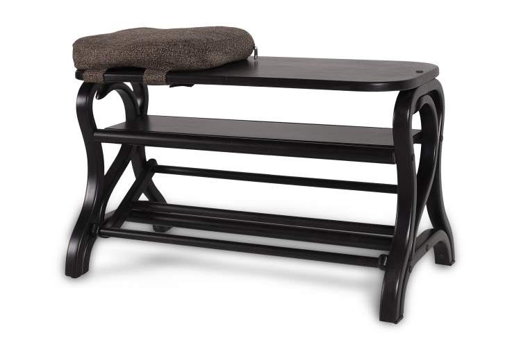 Обувница Диана темно-коричневый/ткань