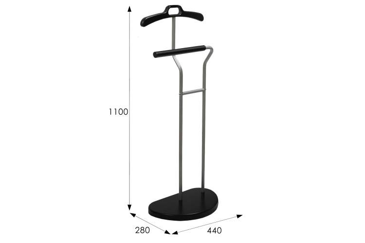 Вешалка костюмная Д 10 металлик/ венге-5