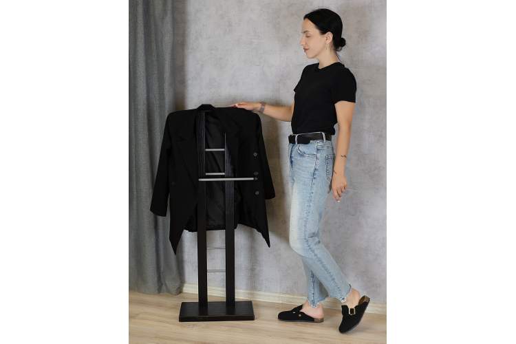 Вешалка костюмная ГАЛАНТ 321 металлик/венге-6