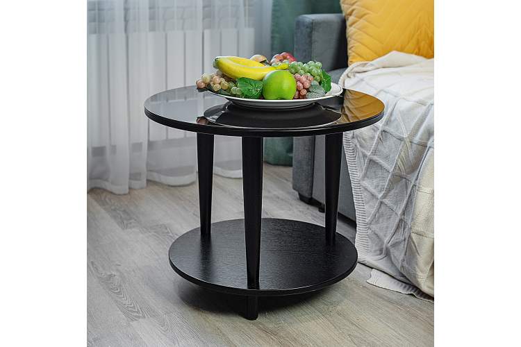 Стол журнальный BeautyStyle 10 венге/стекло черное-5