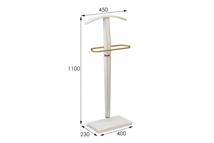Вешалка костюмная Васко В 70 белый ясень/золото-3