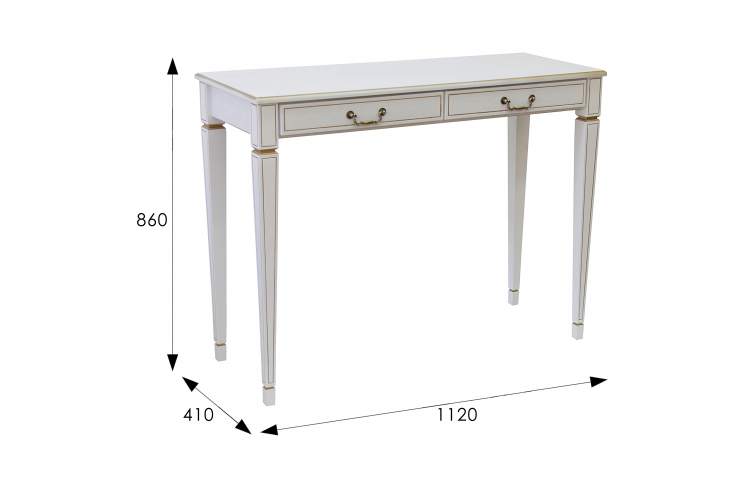 Консоль Васко В 91Н белый ясень/золото-5