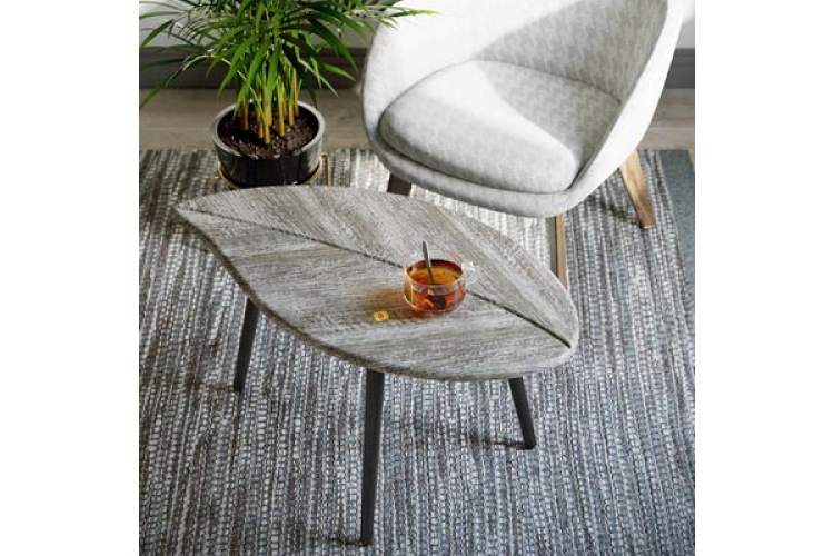 Стол журнальный Берли (12 мм) дуб графит/чёрный-1